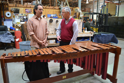 Ron Samuels and Dennis Plies with the original Marimba One